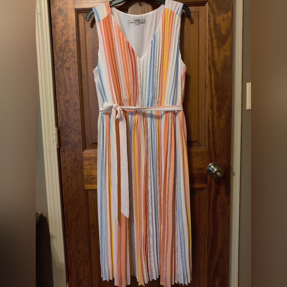 Multicolor Striped Sleeveless Dress